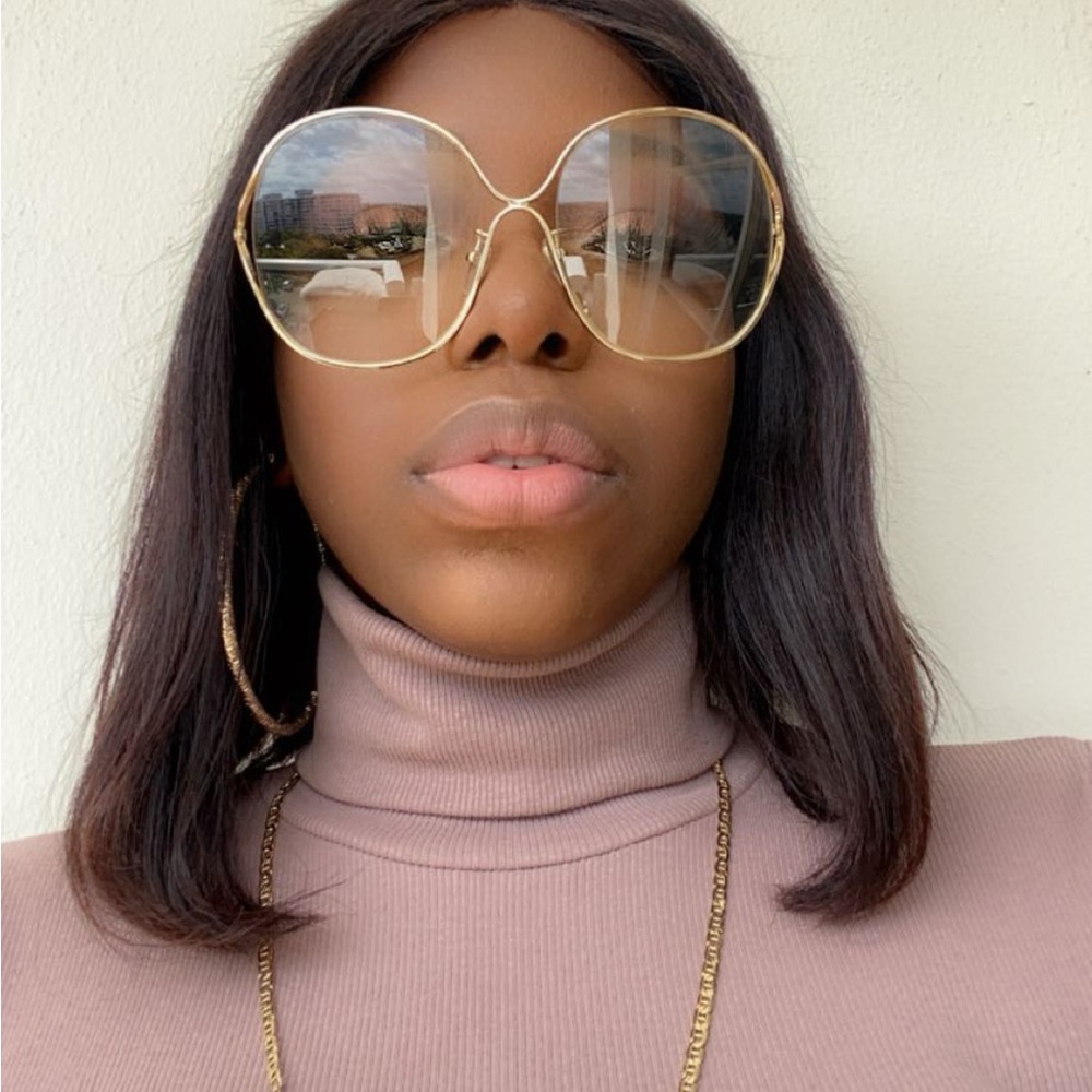 New Authentic GUCCI GG0362S 003 Blue to Peach Gradient Sunglass - Picture 3 of 17